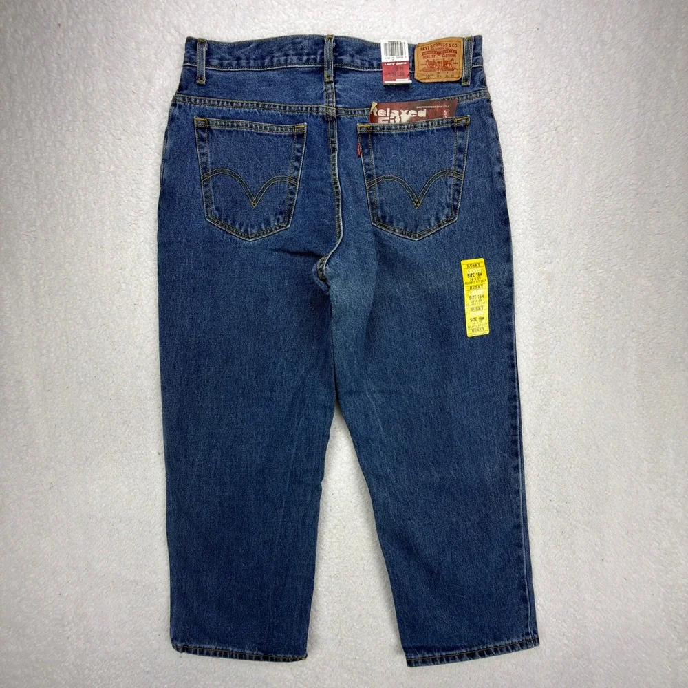 Vintage Levis 550 Relaxed Fit Denim Blue Jeans Mens 36x39 NWT NOS Husky 18H